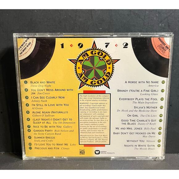 AM Gold 1972 Time Life CD - 21 Classic Hits - Various Artist Oldies Compilation - Picture 2 of 7